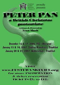 Frankfurt English Speaking Theatre - Poster "Peter Pan"
