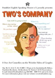 Frankfurt English Speaking Theatre - Poster "Two's Company"