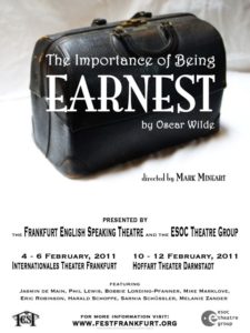 Frankfurt English Speaking Theatre - Poster "The Importance of Being Earnest"