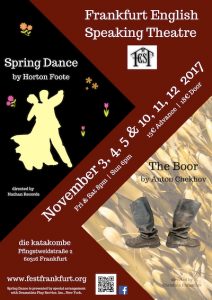 Frankfurt English Speaking Theatre Poster "Spring Dance | The Boor"